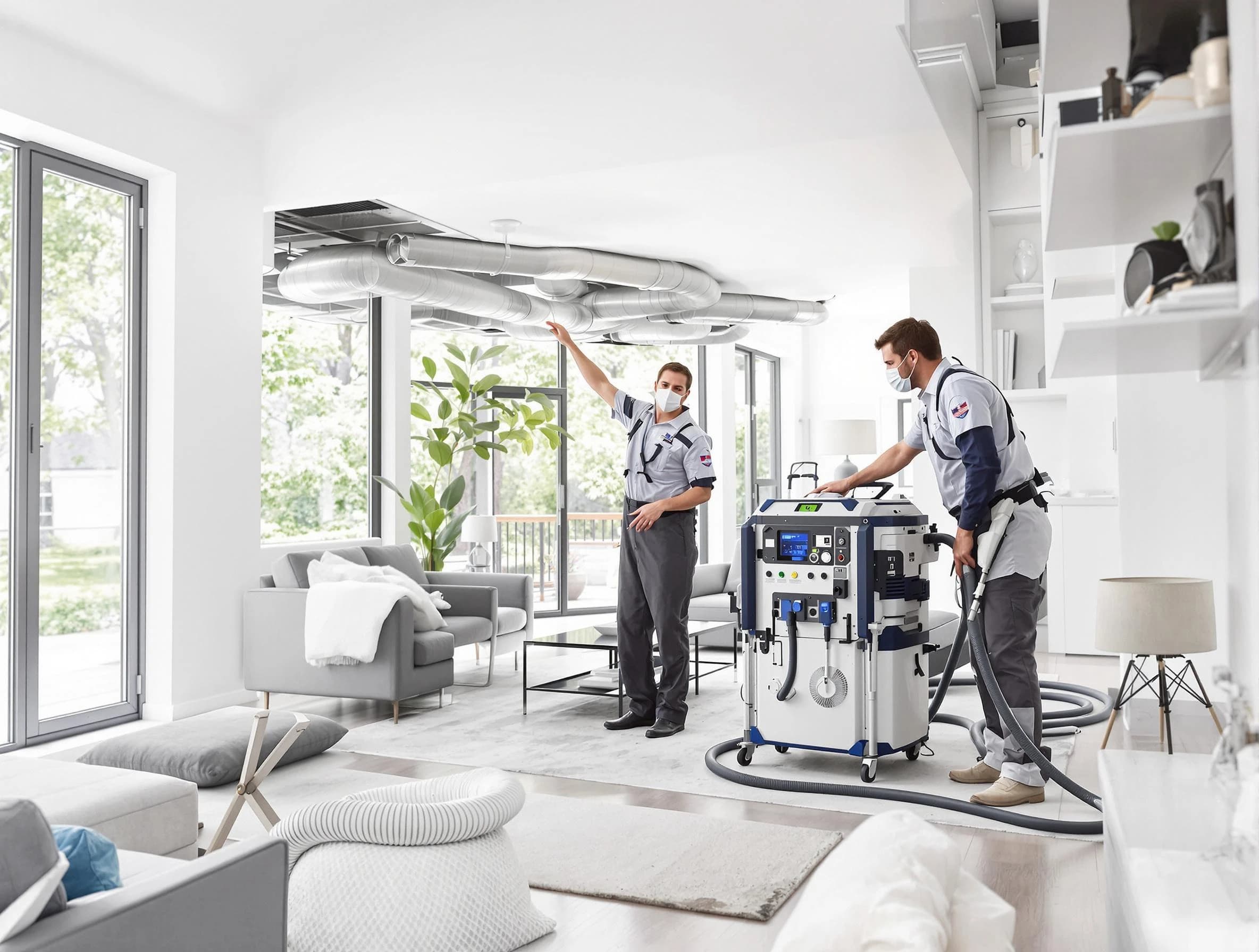 Brockton Air Duct Cleaning professional conducting pure air duct cleaning with state-of-the-art equipment in Brockton