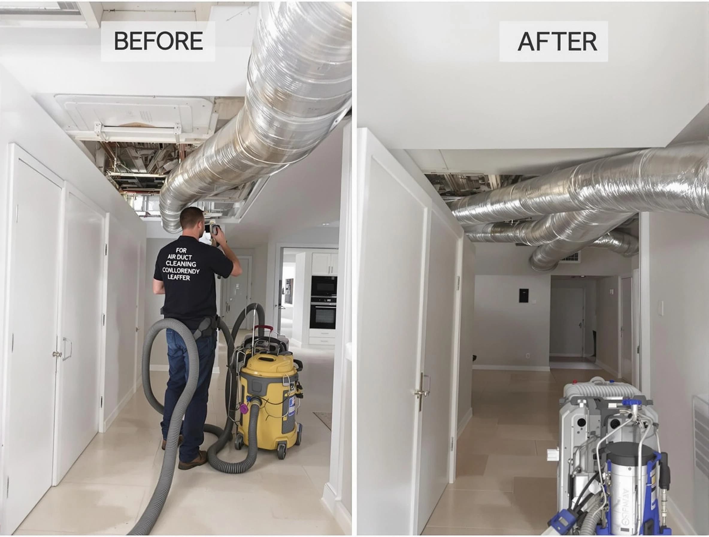 Brockton Air Duct Cleaning professional performing thorough air duct cleaning in Brockton