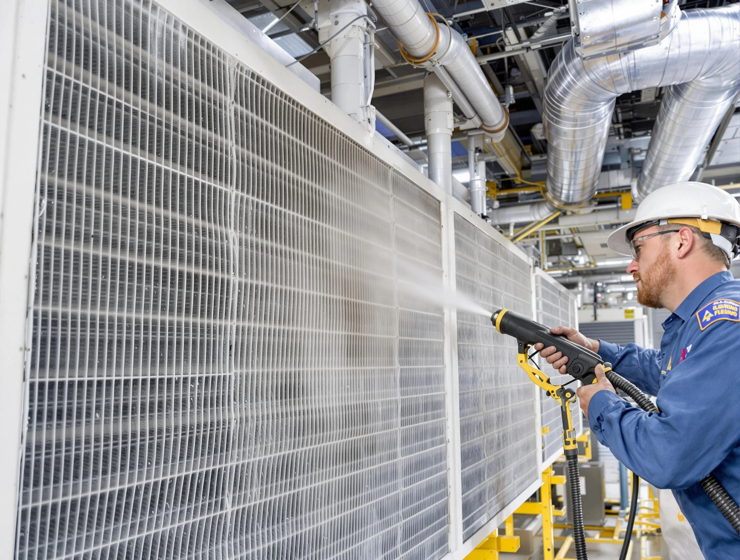 Professional commercial coil cleaning by Brockton Air Duct Cleaning in Brockton